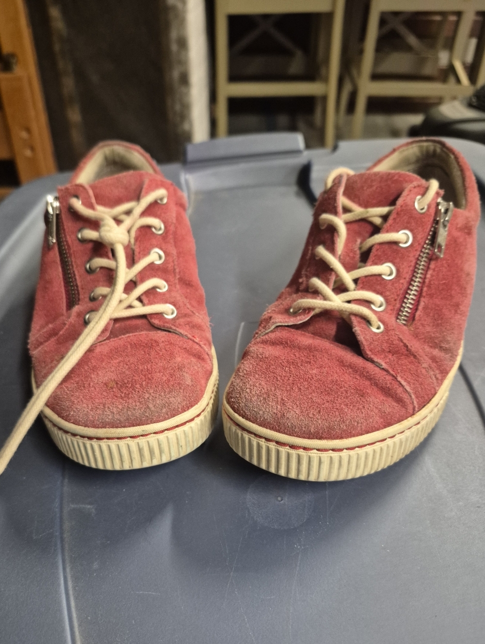 BORN Tamara Distressed Suede Sneakers | Womens Size 7M